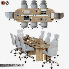 现代会议办公桌椅-1